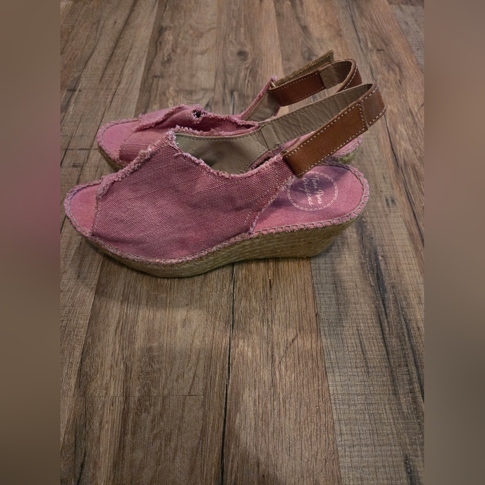 Toni Pons Origens Lugano Espadrille Wedge Sandal blush Size 8.5 US 39 EU - Picture 3 of 6
